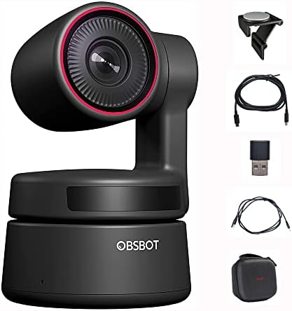 ObsBot Tiny 4K PTZ web kamera, 4k AI Uramljivanje autofokusa HDR video konferencija HDR video konferencije sa 4x zum za video chat