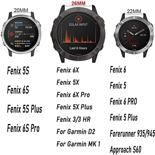 HEPUP 22 26mm silikonska zamjenska traka za pametni sat za Garmin Fenix 6 6s 6x Pro 5 5x Plus 3 3 HR Forerunner 935 dodatak za narukvicu