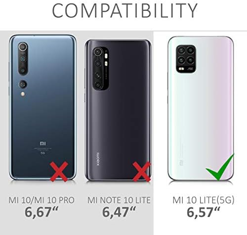 KWMobile Crossbody Case kompatibilan sa Xiaomi Mi 10 Lite Case - Clear TPU telefon s kamen za kabel sa remen - crna / prozirna