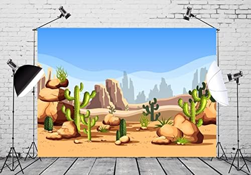 BELECO 10x8ft tkanina crtani film pustinjski kaktus pozadina Zapadni kauboj Baby tuš Rođendanska zabava dekoracija Wildwest Saguaro