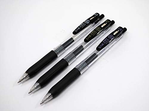 Zebra olovka Sarasa uvlačivi gel tinte, srednja točka, 0,7 mm, crne tinte, 12-pakovanje -