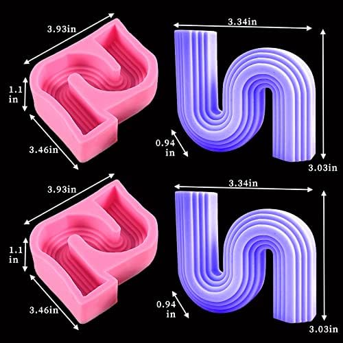 Wehous 2pcs silikonski kalupi za svijeće, kreativni s sapuni sa sjedištem sa sjedištem s u obliku svijeća, 3D geometrijski kalupi