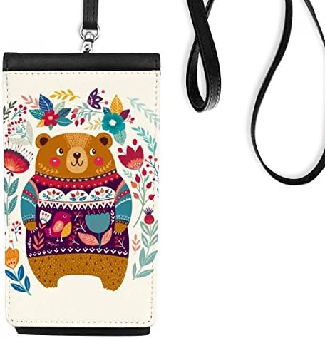 Crtani medvjed životinjski ružičasta umjetnost deco poklon modni telefon novčanik torbica viseći mobilni torbica crnog džepa