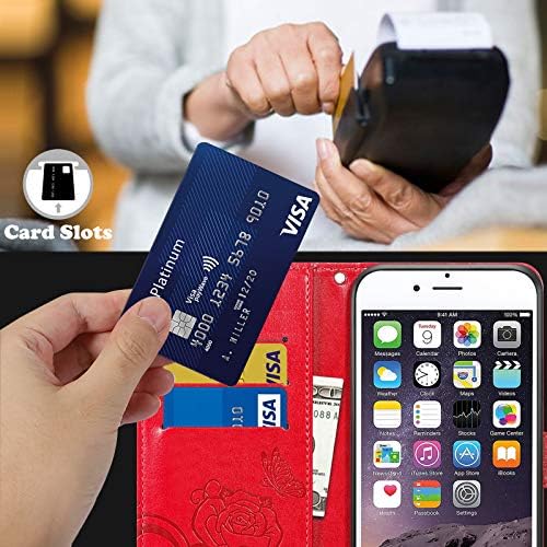Vinanker futrola za iPhone 6 Plus/iPhone 6S Plus, Premium kožna Navlaka za preklopni novčanik sa futrolom za kartice za telefon za
