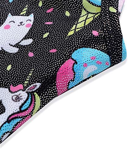 HOZIY gimnastički triko za djevojčice sa šortsom za malu djecu Biketards Rainbow Unicorn Dinosaur Mermaid Leopard Donut Galaxy