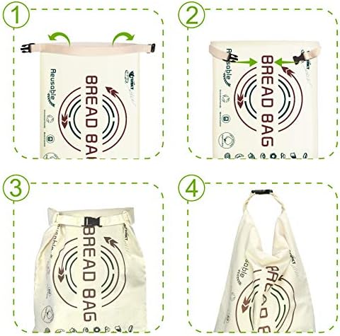 Tribe Glare vrećice za hljeb za domaći hljeb, torba za hljeb za višekratnu upotrebu od organskog pamuka sa posteljinom za čuvanje