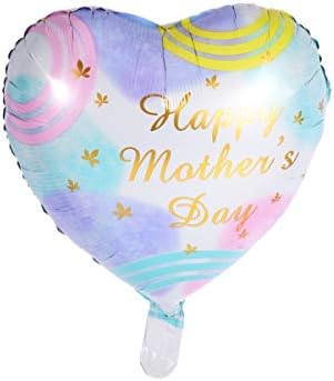 Bestoyard 11pcs Happy Mother Day Balloon Romantično šarene slova Riječi od tiskanih balona u obliku love u obliku zida ukrasni balon