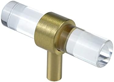HEVSTIL 2-pack Clear Akrilni ormar povlačenja, 96mm / 3,78 inčni središnji otvor za mesingane ladice od četkica vuče akril povlače