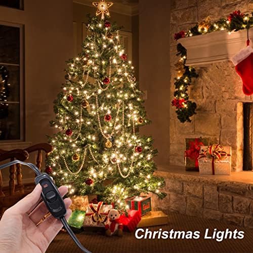 weideer Produžni kabl sa prekidačem za uključivanje/isključivanje 10a / 125V Božićna svjetla kabl za napajanje 16AWG 2ft sa LED Inline