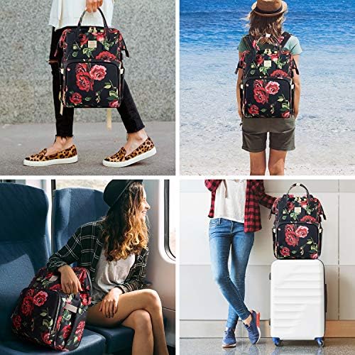 VSNOON ruksak za Laptop,moderan ruksak od 15,6 inča sa punjenjem USB porta, vodootporan Casual Daypack ruksak za Laptop za žene