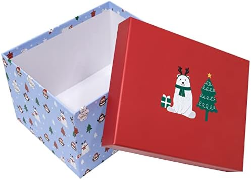 Set od 5 ugniježđenih božićnih kutija - različite veličine i dizajna