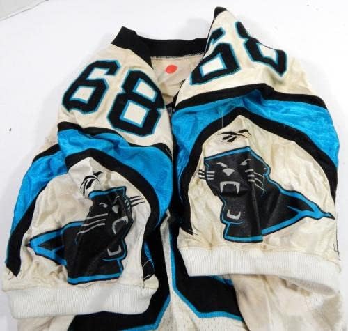 1995 Carolina Panthers 68 Igra Polovni bijeli dres Inaugural Sease Sezona 50 879 - Neincign NFL igra rabljeni dresovi