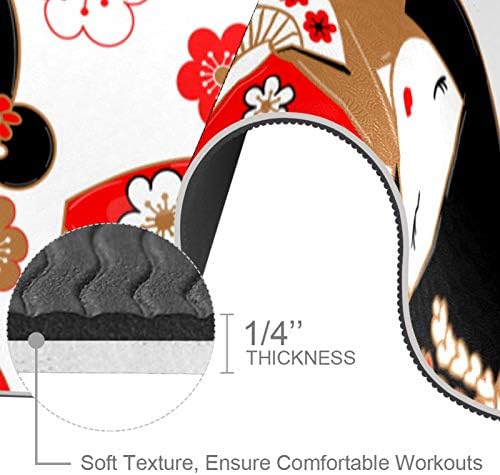 Siebzeh Red Japanese Girl Premium Thick Yoga Mat Eco Friendly Rubber Health & amp; fitnes non Slip Mat za sve vrste vježbe joge i