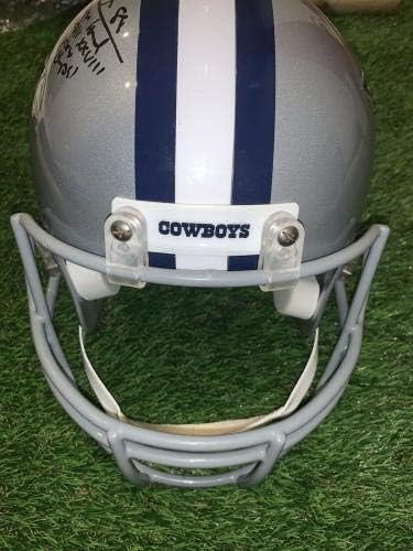 Michael Irvin Dallas Cowboys potpisao kacigu pune veličine ispisane NFL kacige sa LOA-autogramom