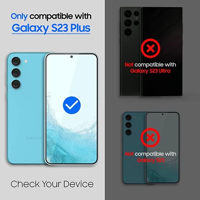 DOME GLASS [2PACK] Whitestone zaštitnik ekrana za Samsung Galaxy S23 Plus, štit od punog kaljenog stakla sa tehnologijom disperzije tečnosti [komplet koji se lako instalira] Zaštita ekrana pametnog telefona - dva paketa