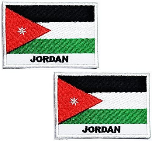Kleenplus 2kom. 1, 7X2, 6 INČA. Zakrpa za zastavu Jordana taktičke aplikacije za vojnu zastavu zakrpe za jakne šešir naljepnice za