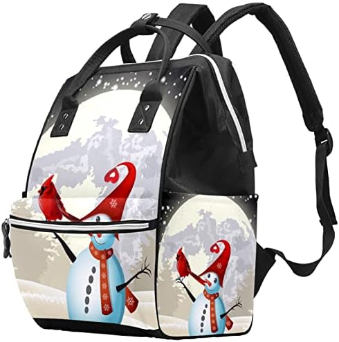 Guerotkr putnički ruksak, vrećica za peleni, ruksak pelena, Xmas Tree Crveni ptica mjesec snjegović