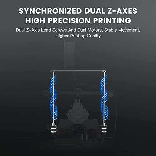 Creality 3D Printer Ender 3 S1 Plus s crnim automatskim izravnavanjem, visoko preciznim z-osi dvostrukim vijkom, uklonjivom gradnom