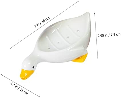 Alipis 2pcs nosač za sušenje štediša lijepi sudoper Ispiranje čuvara patka slatka kupaonica sapuna kućišta s policom kreativni nosač