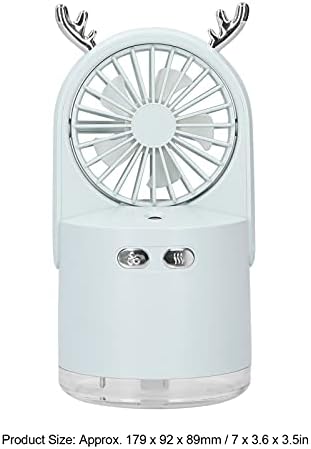 Yosoo Mist Spray Fan, 2 u 1 USB ventilator za punjenje spreja za kućnu kancelariju prijenosni ventilator za vlaženje kože prijenosni