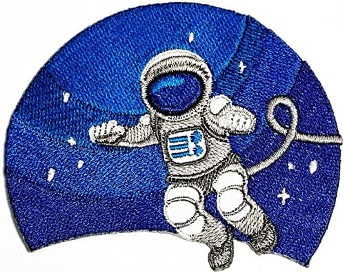 Kleenplus 3kom. Astronaut Crtić pegla na zakrpama aktivnosti vezeni Logo odjevne farmerke jakne šeširi ruksaci košulje dodatna oprema