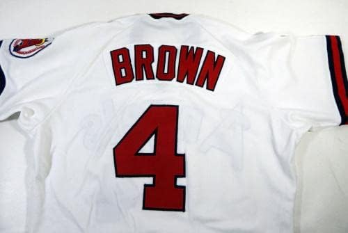 1988 California Angels Mike Brown 4 Igra Polovni bijeli dres 42 DP14391 - Igra Polovni MLB dresovi
