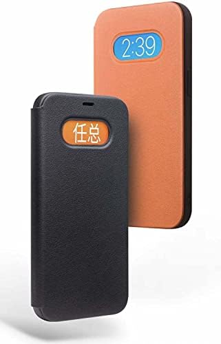 SDUTIO futrola za Apple iPhone 13 Mini 5,4 inča, Folio od prave kože Flip poklopac kućišta za telefon otporan na udarce sa prozirnim