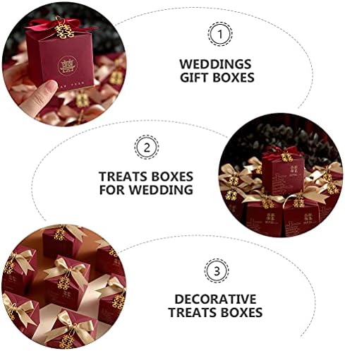 Vjenčanice 20pcs Kineski vjenčanja Poklon kutije Dekorativne poslastice Kutije Prilično prisutne kutije Kineski bomboni