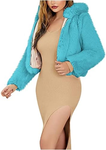 Fleece jakna Žene za slobodno vrijeme krilni ovratnik patentni zatvarač Plišana odjeća čista boja kratki kardigan udobni rekreativni