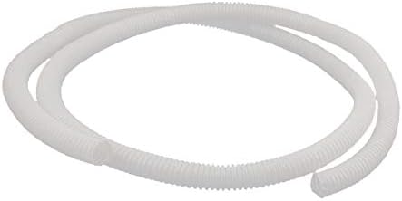 X-Dree PVC plamen retartan valoviti cijev od valovitog crijeva 20mm dia 1,7 metar dugačak bijelo (Tubo u PVC Ondulato Ritardante di