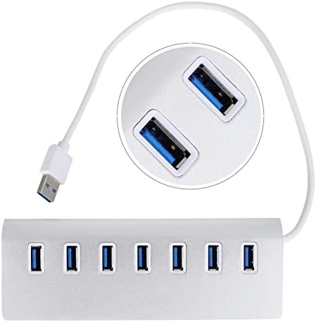 Mobestech Adaptador USB Hub Splitter Powered USB Hub 7-Port USB Data Hub Splitter Power Adapter USB extension Hub Expansion Hub 7