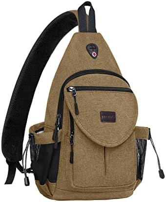 MOSISO Sling ruksak, Platnena torba za planinarenje preko tijela s džepom protiv krađe