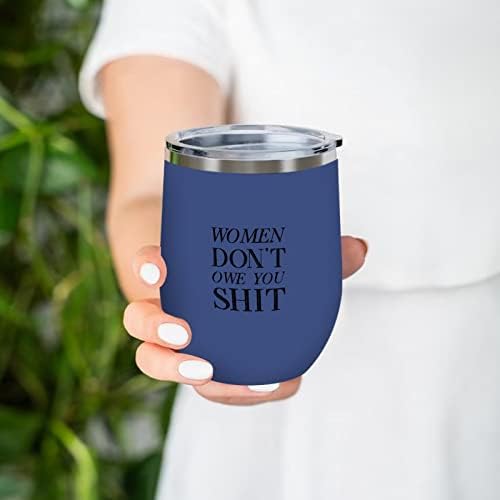 Funlucy Women ne duguju vam sranje vakuumski izolirani putovanja Blue 12oz nehrđajući čelik s push umetnom bocom vode za vruću čaj