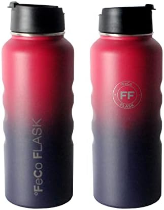 FECO boca za boju za boce za sport - 32 OZ Propuštavanje, vakuum izolirani nehrđajući čelik, dvostruki zid, termo krigla, metalna