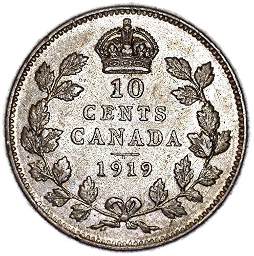 1919 CA George V Kanadian KM 22 srebrni 10 centi vrlo dobro