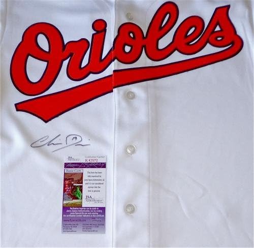 Chris Davis potpisao je Baltimore Orioles Početna Bijeli dres JSA COA K42572 - autogramirani MLB dresovi