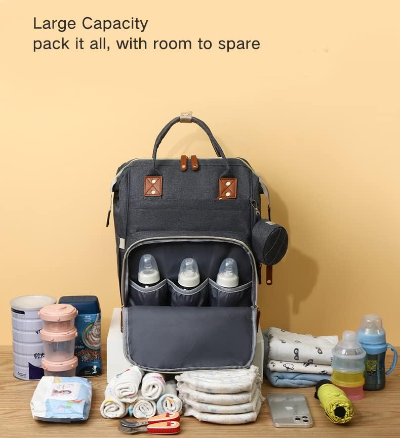 Uiskoopw torba za pelene ruksak, vodootporne torbe za presvlačenje beba pelene višenamjenski paket za povratak sa naramenicama za