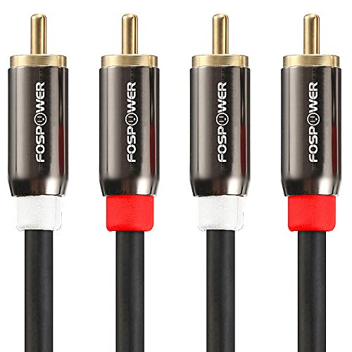 Steresovo zvučno kabel (2 pakovanje 2 RCA M / M [24K pozlaćen | Copper Core] 2RCA mužjak do 2rca muško [lijevo / desno] Premium zvuk