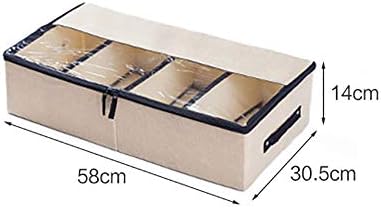 Zlzl sklopivi kocke za skladištenje multifunkcionalne tkanine prozirne kutije za cipele Donje rublje pamuk i posteljina kutija za