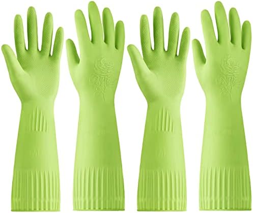 Gumene rukavice rukavice za pranje posuđa za čišćenje-kuhinja-2 para dugih rukavica za čišćenje u domaćinstvu za pranje posuđa