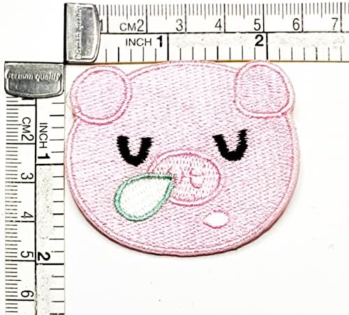 Kleenplus 3kom. Uspavana mala svinja deca crtani flasteri slatka životinja gvožđe na Aplici motiv Patch pogodno za decu odrasle DIY