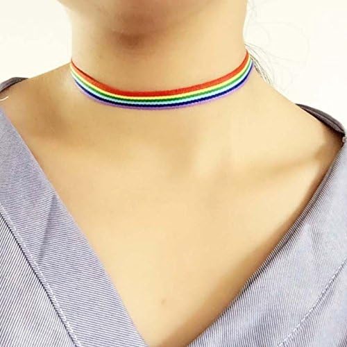Nongkhai prodavnica Rainbow choker ogrlica Gay Pride LGBT lanac ključne kosti traka jednostavna ogrlica
