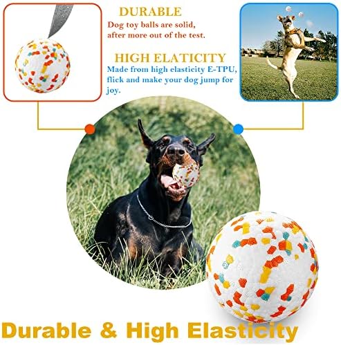 Jerock kuglice za pse, neuništiva igračka igračka za pse za agresivne žvakače, izdržljiva interaktivna lopta visoke elastičnosti za