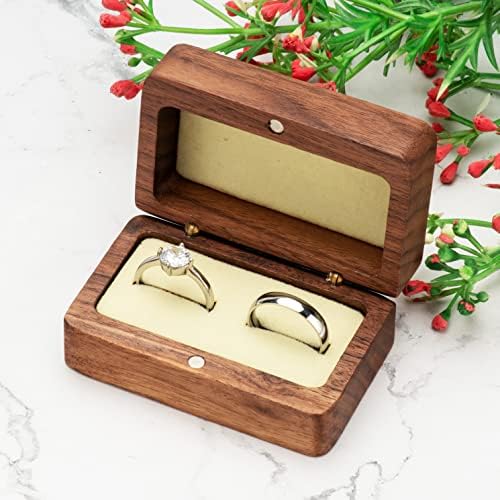 Kosiso vintage drvena prstena za 2 prstena, jedinstveni poklon prijedloga za vjenčanje za angažman i ceremoniju