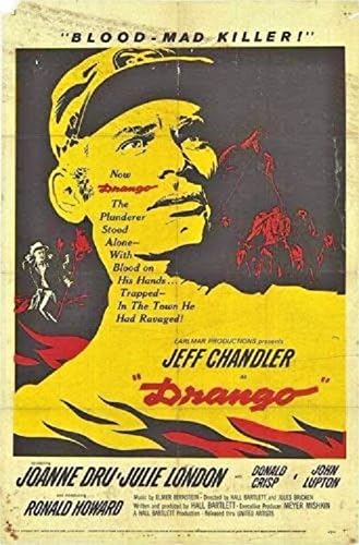 Dringo kazališni filmski poster za jedno-listove 27x41 Dobro stanje 1957. film Jeff Chandler