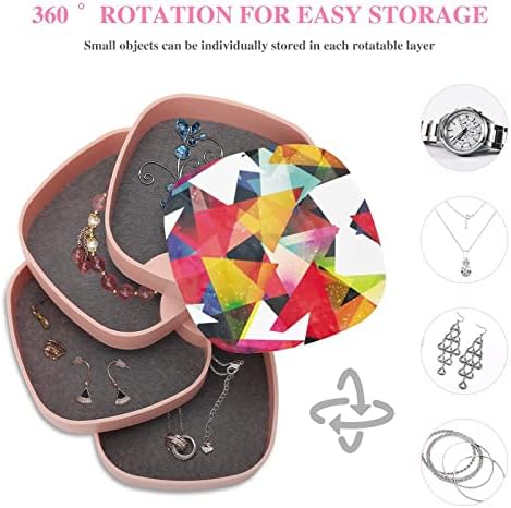 Nahan nakit kutija šareni uzorak prijenosni nakit za putni nakit ABS kutija za odlaganje nakita Ružičasta za ogrlice