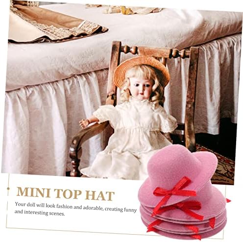 Aboofan 12 kom, mini šešir ružičasti božićni rekvizit tkanina