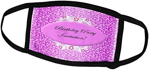 3DROZE EDMOND HOGGE JR Pozivi - ružičasti i bijeli rođendan poziv - pokrivači za lice