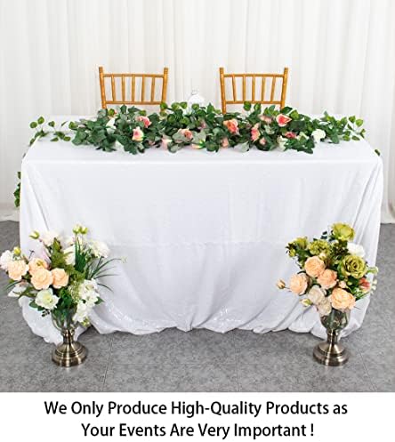 90x132-inčni bijeli traktni stolnjak bijeli pravokutni stol ukrasni poklopac stola za rođendansku zabavu kuhinjski stol za pranje