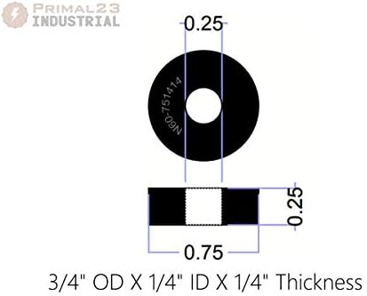 Guste gumene podloške-gumena čaura - 3/4 od X 1/4 ID X 1/4 Debljina-gumene podloške